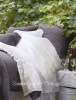 FRENCH CHATEAU WHITE LACE RUFFLED PILLOWCASES FOR YOUR SHABBY COTTAGE CHIC HOME